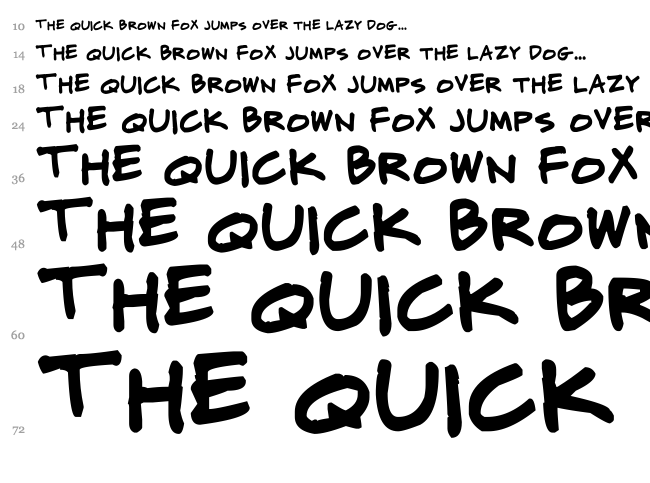 CJ Potter Handwriting font waterfall